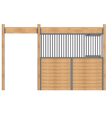 Welded Horse Stall Front - Feed Door